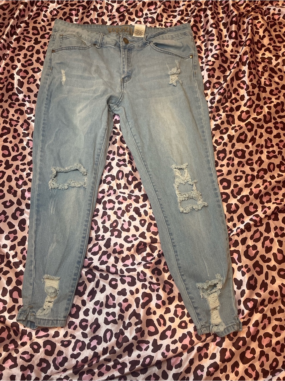 Light Blue Distressed Women’s Jeans